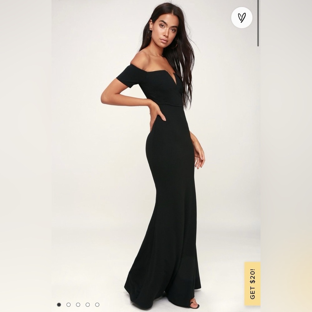 Lulu's Chic Black Off-Shoulder Dress - Picture 6 of 6